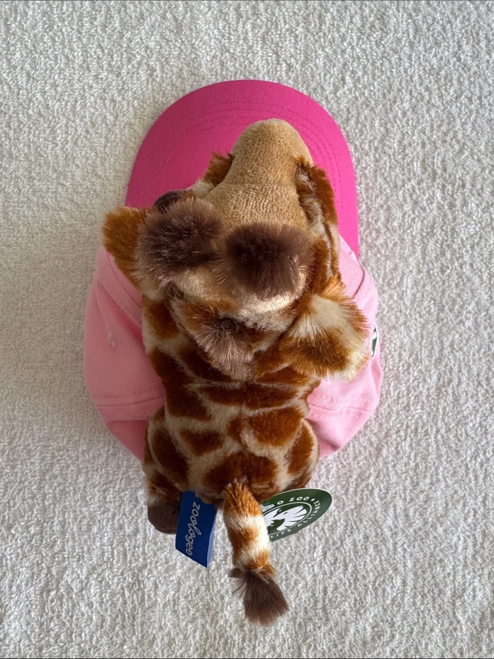 Zoologee San Diego Zoo & Safari Park Pink Plush Giraffe Kids Cap Hat